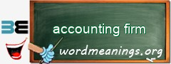WordMeaning blackboard for accounting firm